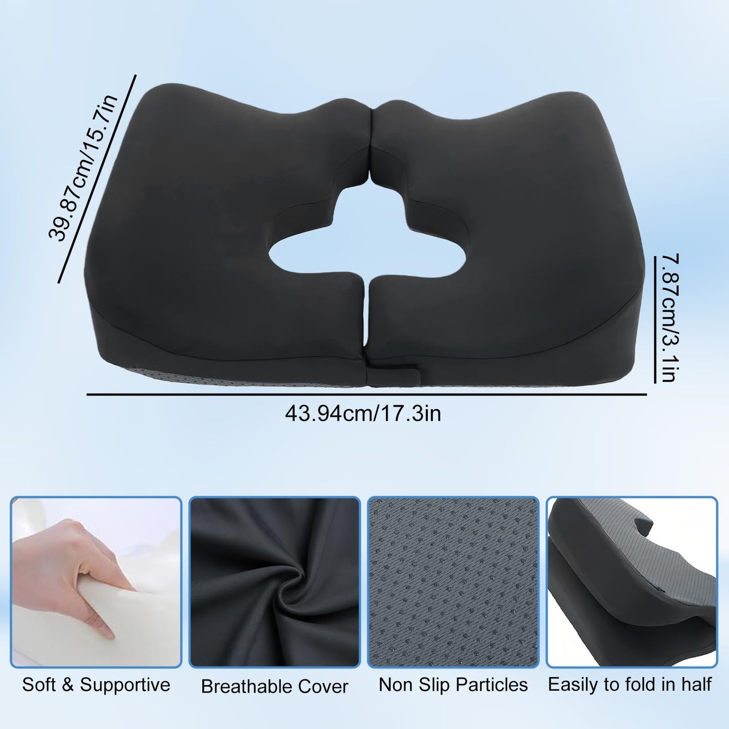 CenviaLuxy Pressure Cushions For Bottoms, Coccyx Cushions For Tailbone Pain Relief, Memory Foam Pressure Relief Cushion