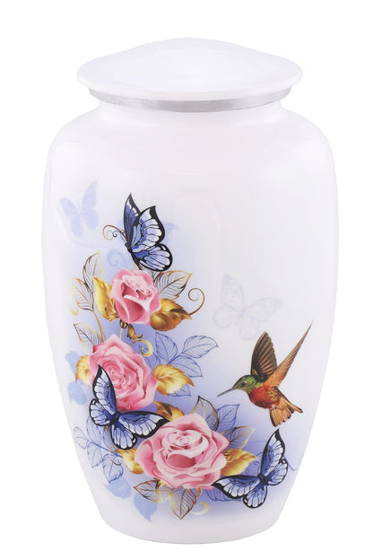 Urns of Dignity HUMMING BIRD CREMATION URNS,URN FOR HUMAN ASHES, ADULT URN FOR Funeral, Burial, Columbarium or Home, Cremation Urns for Human Ashes