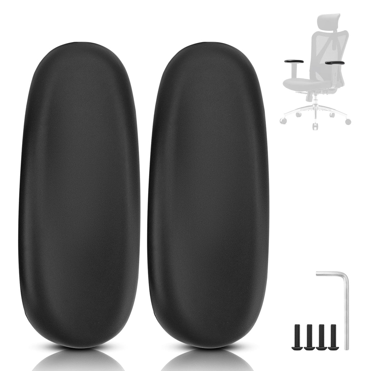 SINOLUXE Armrest pads replacement for Sihoo M18 office chair -Ergonomic office chair armrest replacement parts