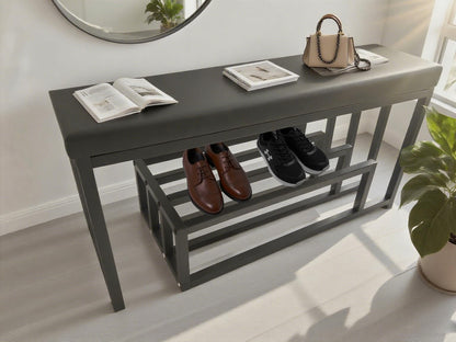 nonotse shoe bench with seating area,shoe rack bench, shoe rack with seating area metal black,shoe rack hallway bench with storage space for living