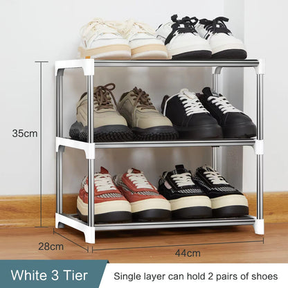 OLYREO Small Shoe Rack 3 Tier for Hallway, Entryway, Closet