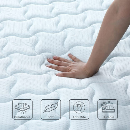 Good Nite King Size Mattress 5FT (150x200cm) - Hybrid Sprung & Memory Foam, 7-Inch Medium Firm, Quiet, Compressed in a Box