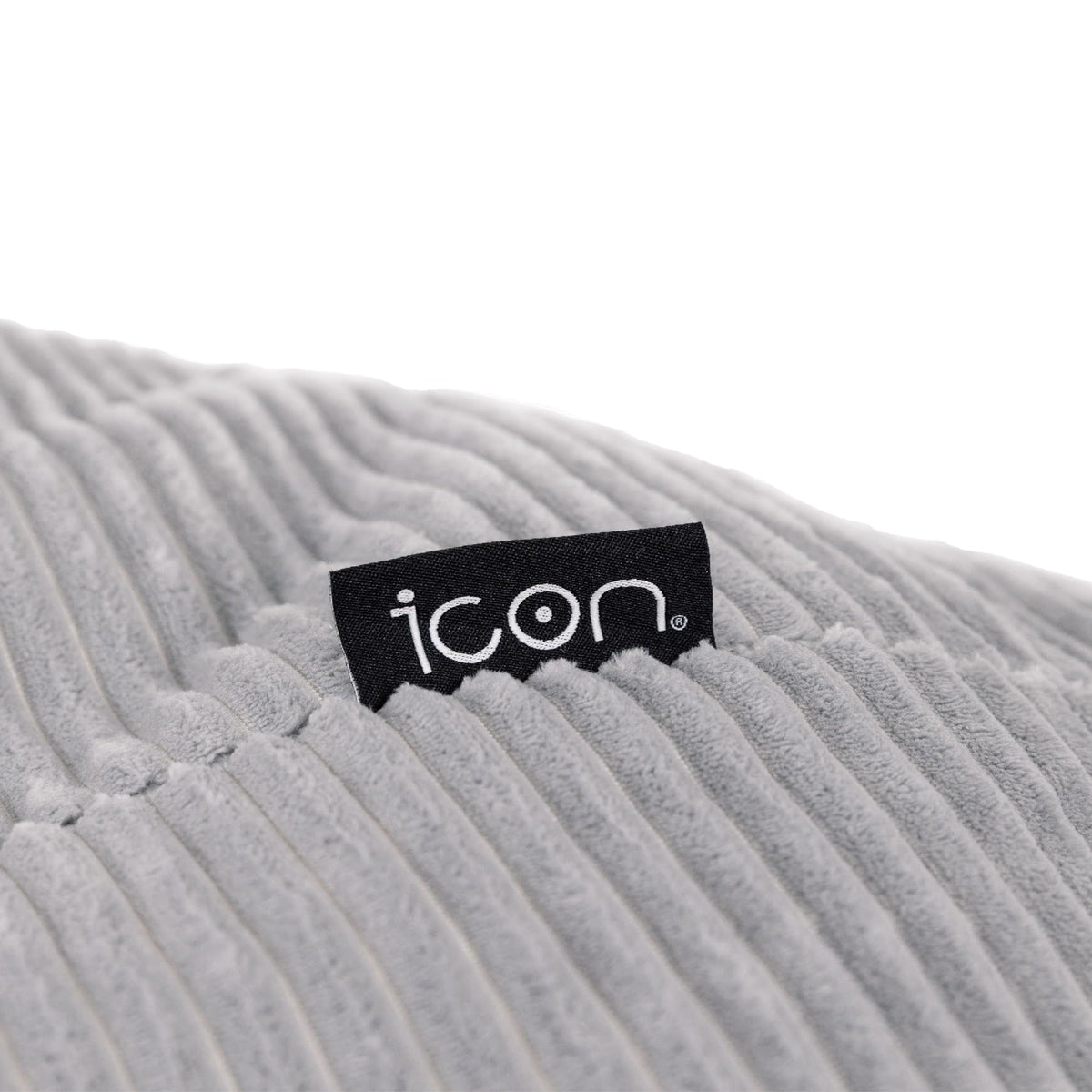 icon Dalton Large Cord Bean Bag & Footstool with Filling Included, Grey
