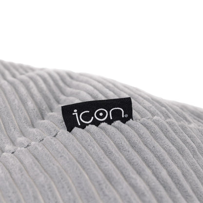 icon Dalton Large Cord Bean Bag & Footstool with Filling Included, Grey