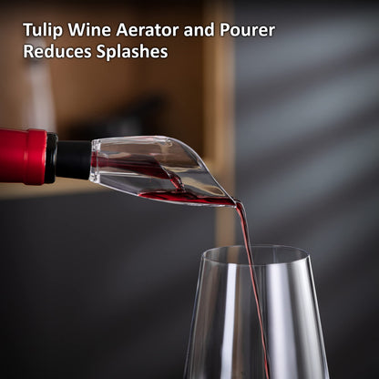 Haier 6-In-1 Electric Wine Bottle Opener Kit - Includes USB Rechargeable Bottle Opener - Tulip Wine Aerator Pourer - Foil Cutter - Vacuum Pump - 2