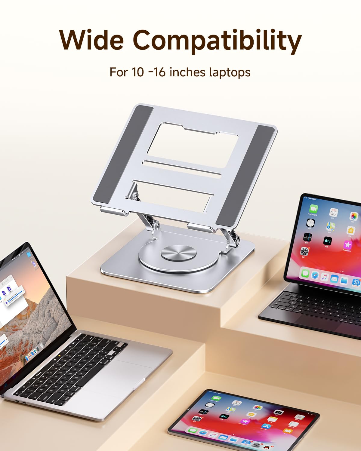 MCHOSE Laptop Stand for Desk, Adjustable Laptop Stand with 360° Swivel
