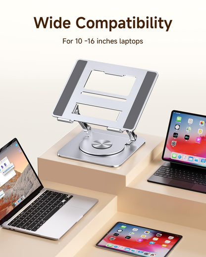 MCHOSE Laptop Stand for Desk, Adjustable Laptop Stand with 360° Swivel