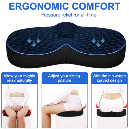Movstriker Donut Cushion for Hemorrhoids, Doughnut Cushion with Scientific Center Hole & U-Shaped Cutout