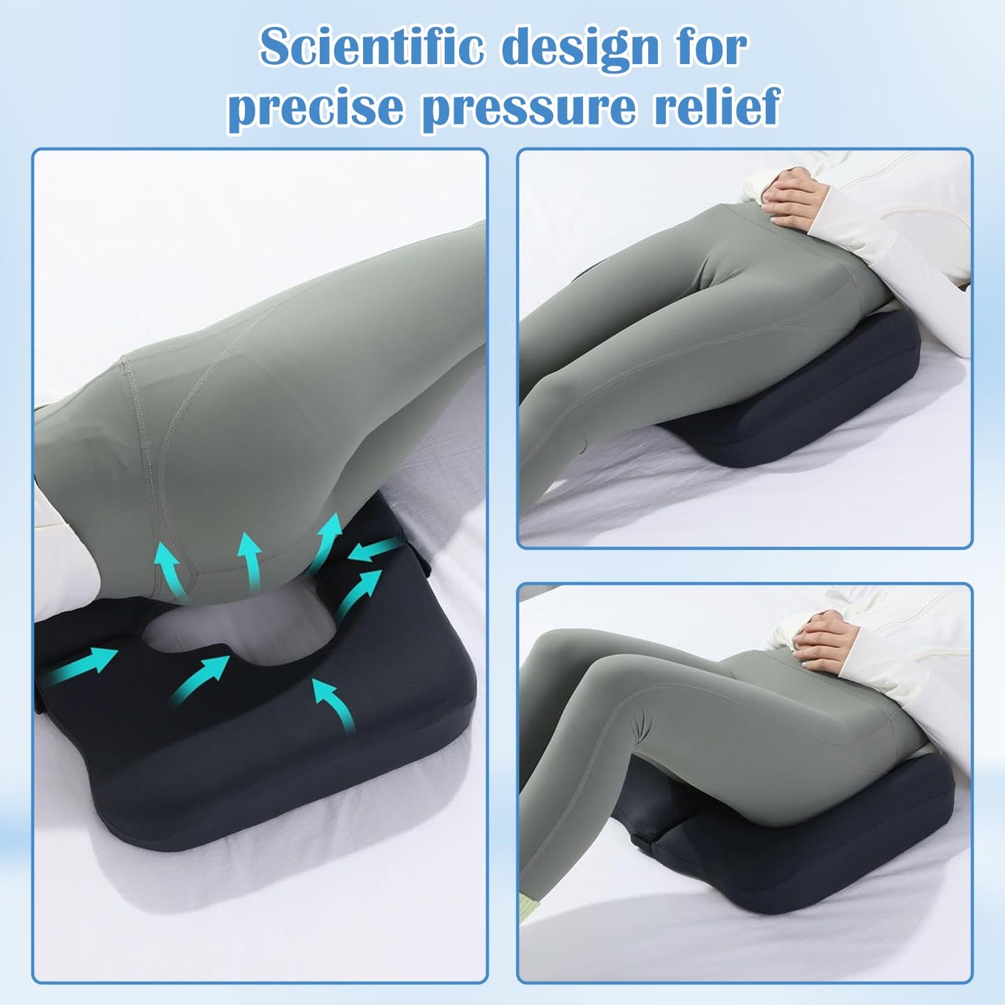 CenviaLuxy Pressure Cushions For Bottoms, Coccyx Cushions For Tailbone Pain Relief, Memory Foam Pressure Relief Cushion