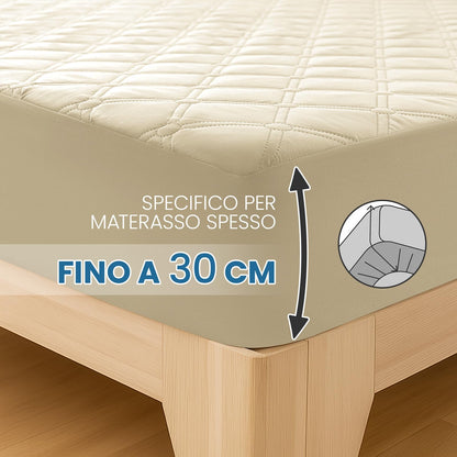 Ystyle Fitted Sheet 160 x 200 cm, Microfibre, Fitted Sheet - Mattress Height up to 30 cm, Khaki