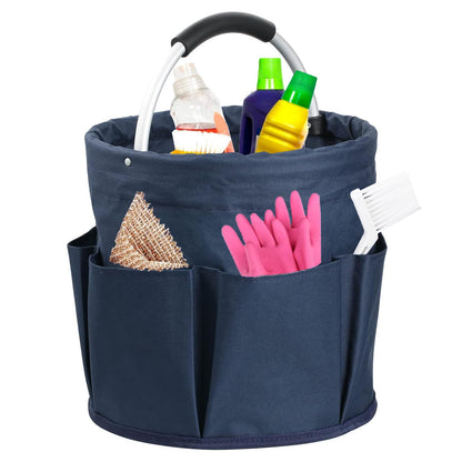 Cleaning Organiser Caddy, Collapsible Storage Basket For Toiletries, Storage Box for Cleaning Utensils, Multi pocket Craft Caddy Organizer