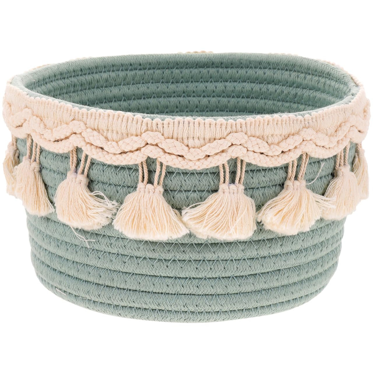 Ciieeo Woven Storage Basket Rope Storage Basket for Bathroom Bedroom and Desktop Organising Small Round for Snacks Cosmetics and Everyday Items 7.87