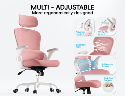 TRALT Office Chair - Ergonomic Office Chair with Back Support - Home Office Desk Chairs - 330lbs Wide Seat Big and Tall Office Chairs with Headrest