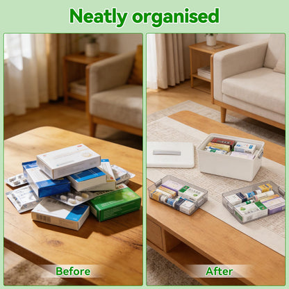 Stidyzo Medicine Storage Box, 3 Layer Medical Organiser Box