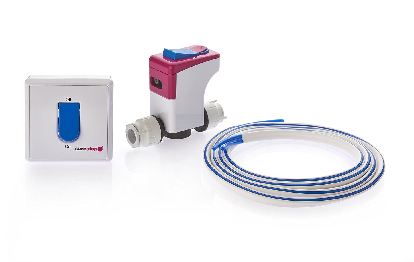 Surestop SS/15/RPL Stopcock with Remote Switch 15mm, White