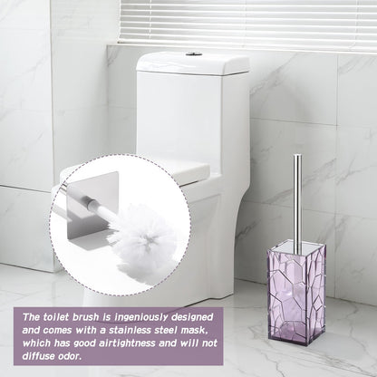 Clear Acrylic Bathroom Accessories Set - Rust-Free, Transparent Design - Includes Soap Dispenser, Toothbrush Holder, Cup, Soap Dish