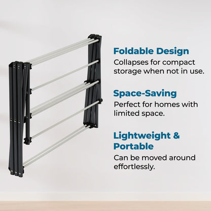 Honey-Can-Do Collapsible Clothes Drying Rack, Alloy Steel, White/Grey