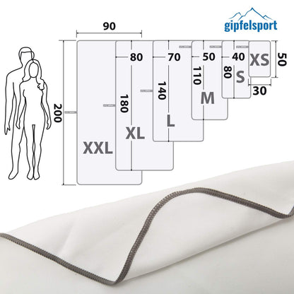 gipfelsport Microfibre Towel White 1x S(50x30cm) without bag