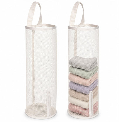 Aphumedc 2Pcs Wall Sock Storage, Hanging Mesh Closet Organizer Multifunctional HangingPocket for Sock