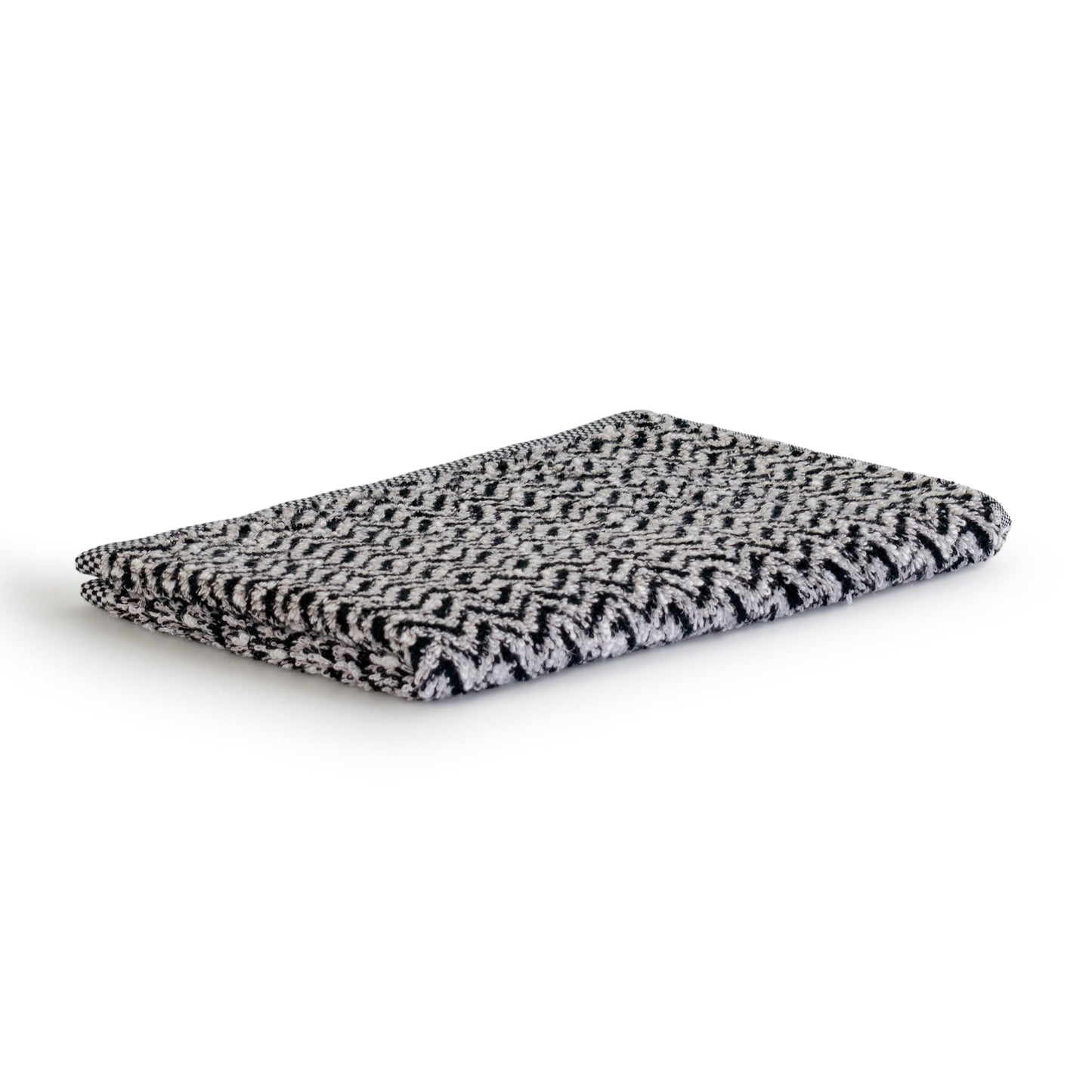 Möve Brooklyn Herringbone Guest Towel 50 x 30 cm 85% Cotton / 10% Viscose / 5% Linen Natural/Black