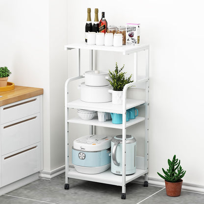 4-Tier Printer Stand, Large Printer Table on Wheels, Movable Printer Stand