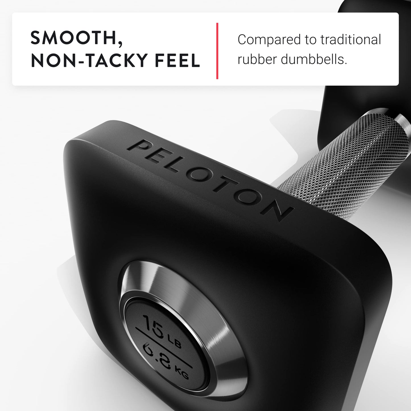 Peloton Dumbbells | Ergonomically Designed Pair of Cast Iron Weights With Urethane Coating and Nonslip Grip, Available in Set of Two, Black, 2.3 kg