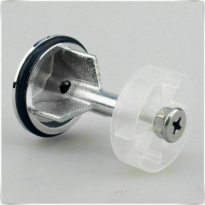 ABRUS® - Heavy Duty Chrome Plated 40mm Pop Up Basin Waste Sink Push Button Click Clack Plug Slotted Bathroom