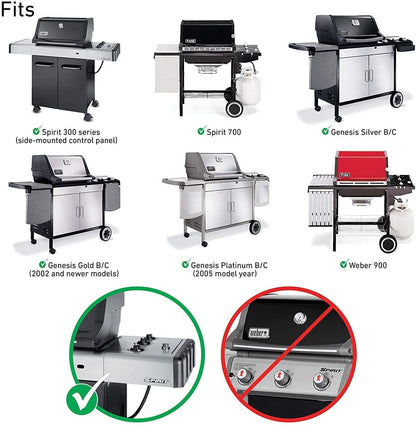 GFTIME 7508 Burner & Flavorizer Bars 7537 stainless steel Replacement for Weber Spirit E310 E320 (2007-2012 with SIDE burner knobs), Spirit 700, Weber