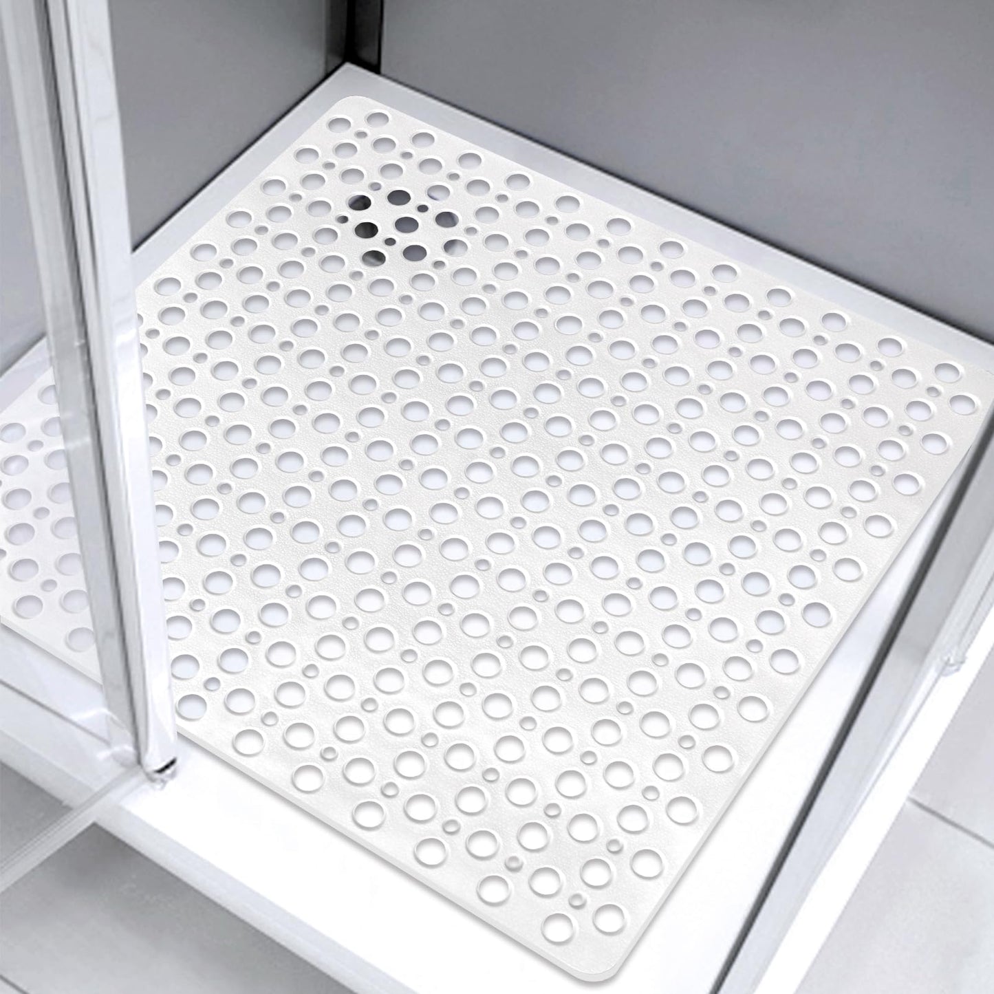 EIVINJE Shower Mat Non Slip Anti Mould: 53 x 53 cm Square Shower Mats for Inside Shower