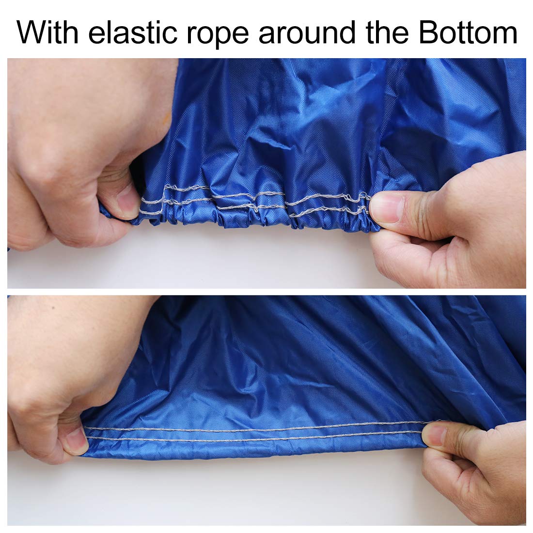 sourcingmap 14-16ft 210D Trailerable Boat Cover Waterproof Fishing Ski Bass Blue