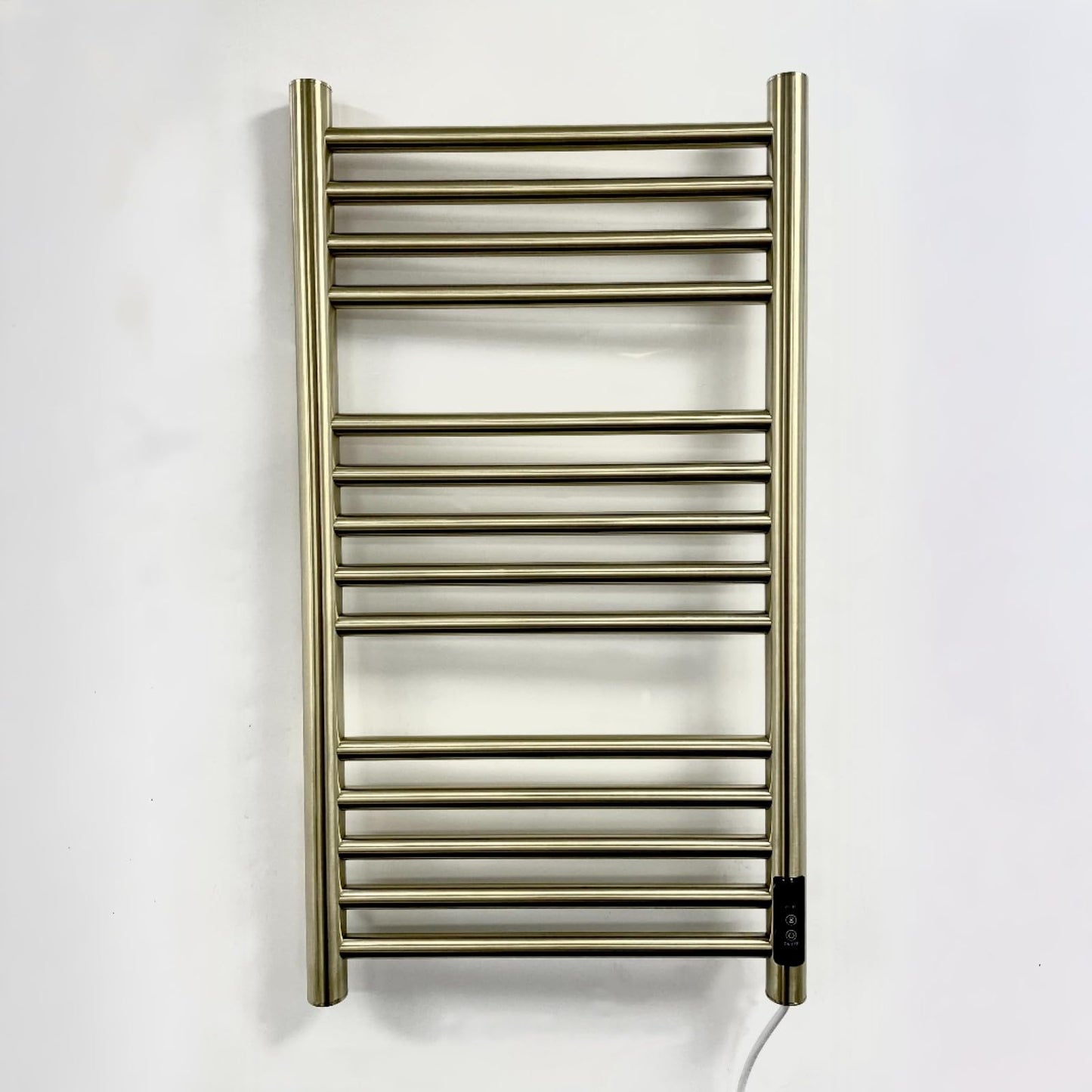 Manissa Siena Brushed Brass Electric Heated Towel Rail 400mm W x 720mm H