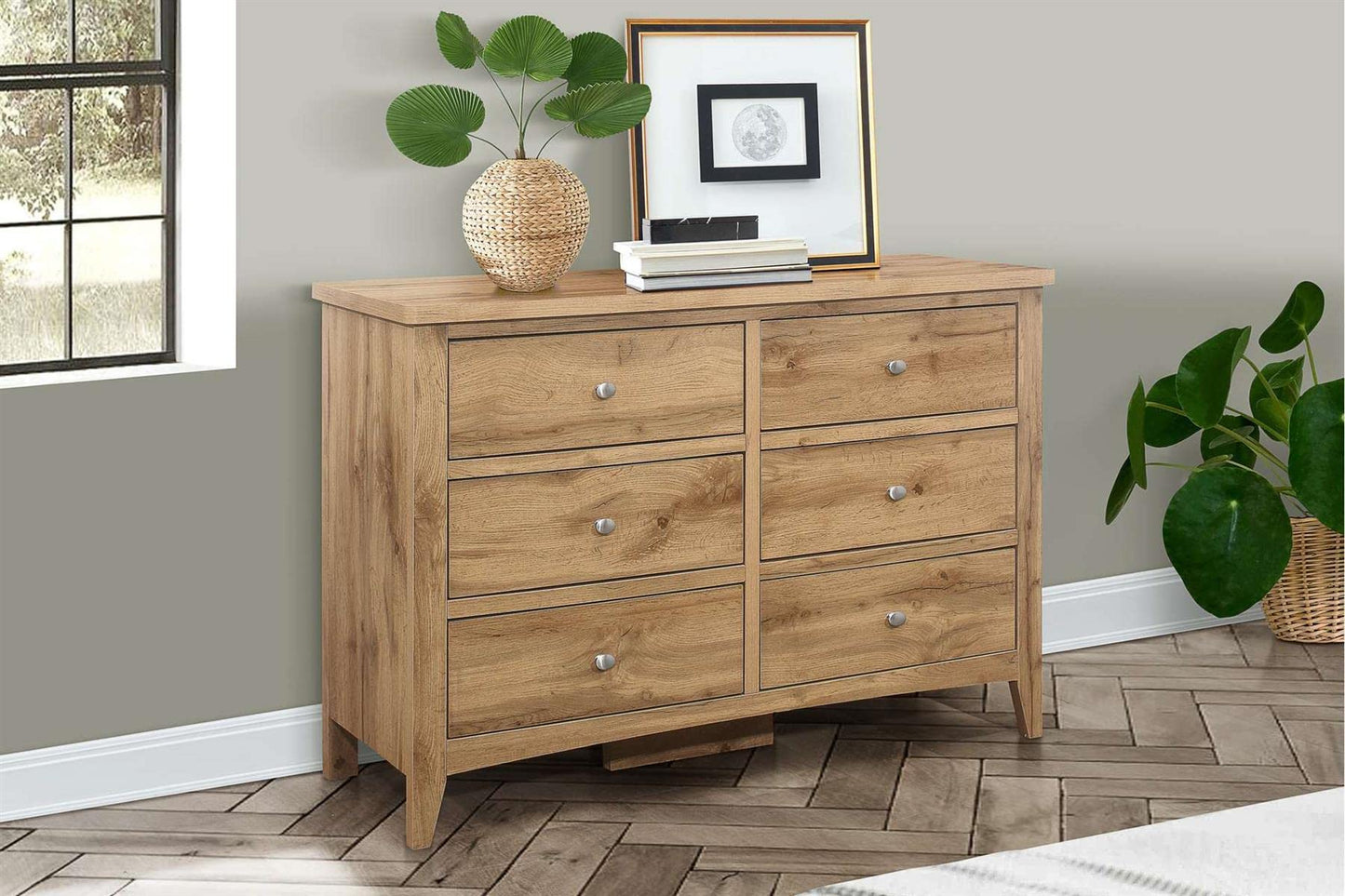 Birlea HAMPSTEAD 6 DRAWER CHEST OAK