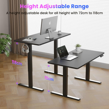 WALKINGDESK Electric Standing Desk, 120 x 60 cm, Black