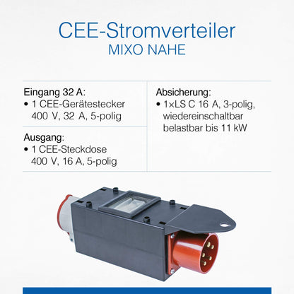 AS Schwabe Mixo Adapter/Power Splitter Versatile, Space-Saving, Universal, Mobile and Robust, 60703