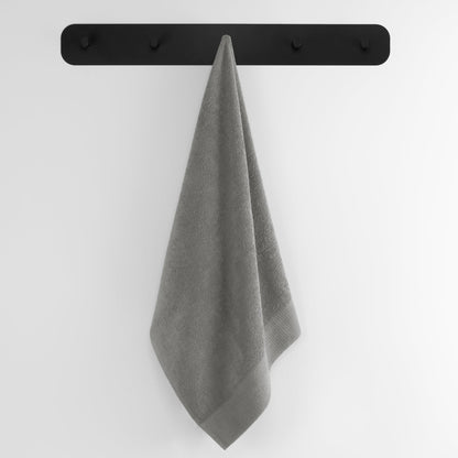 AmeliaHome Set 4pcs 2 Towels 50x100 cm and 2 Bath Towels 70x140 cm 100% Cotton Absorbent Steel Silver Grey Amari