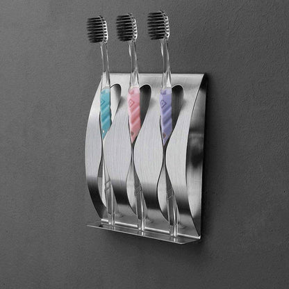Originalidad Stainless Steel Wall Mount Bathroom Toothbrush Holder, Bathroom Cabinet Organizer Accessories