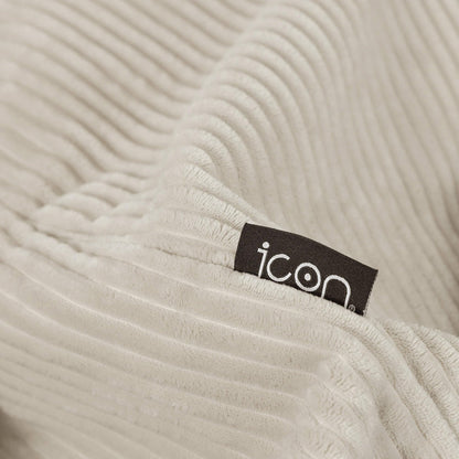 icon Dalton Cord Bean Bag & Footstool with Filling Included, Beige