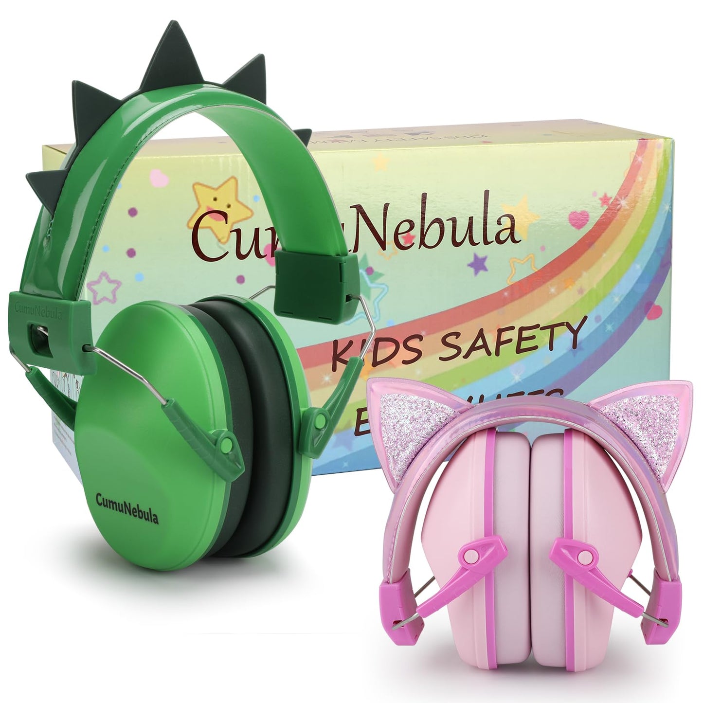 cumunebula 2Pack Ear Defenders Children - Kids Ear Defenders for Autism, Toddler, Children Age 3-16 Years Old - Noise Cancelling Headphones for Kids