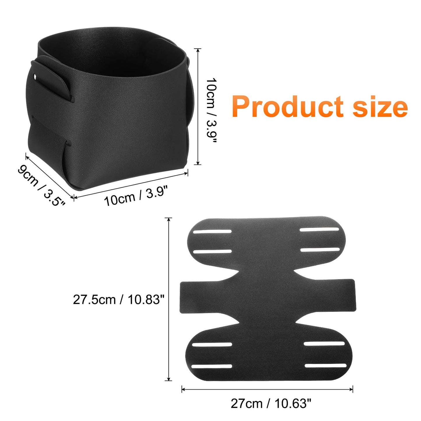 sourcing map Valet Tray Organizer, PU Leather Desktop Storage Organizer Box Tray Entryway Table Bedside Nightstand Catchall Vanity Tray for Jewelry