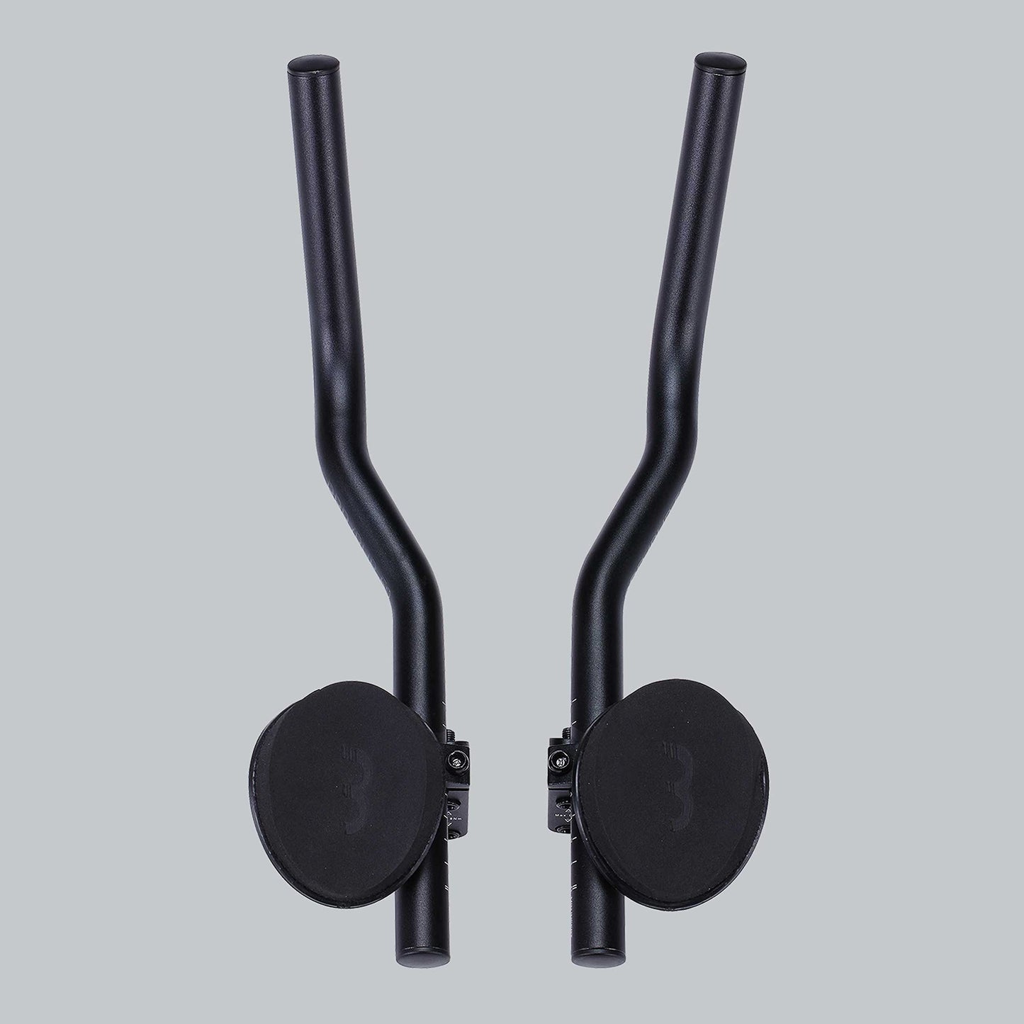 BBB Cycling AeroBase Aluminium Tri Bars Ergo-bend Aerobar for Road Bikes with Multi-adjustable EVA Arm Pads Compatible with 25.4/31.8 mm Bike