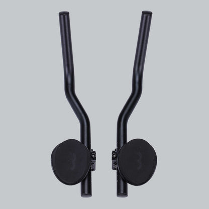 BBB Cycling AeroBase Aluminium Tri Bars Ergo-bend Aerobar for Road Bikes with Multi-adjustable EVA Arm Pads Compatible with 25.4/31.8 mm Bike