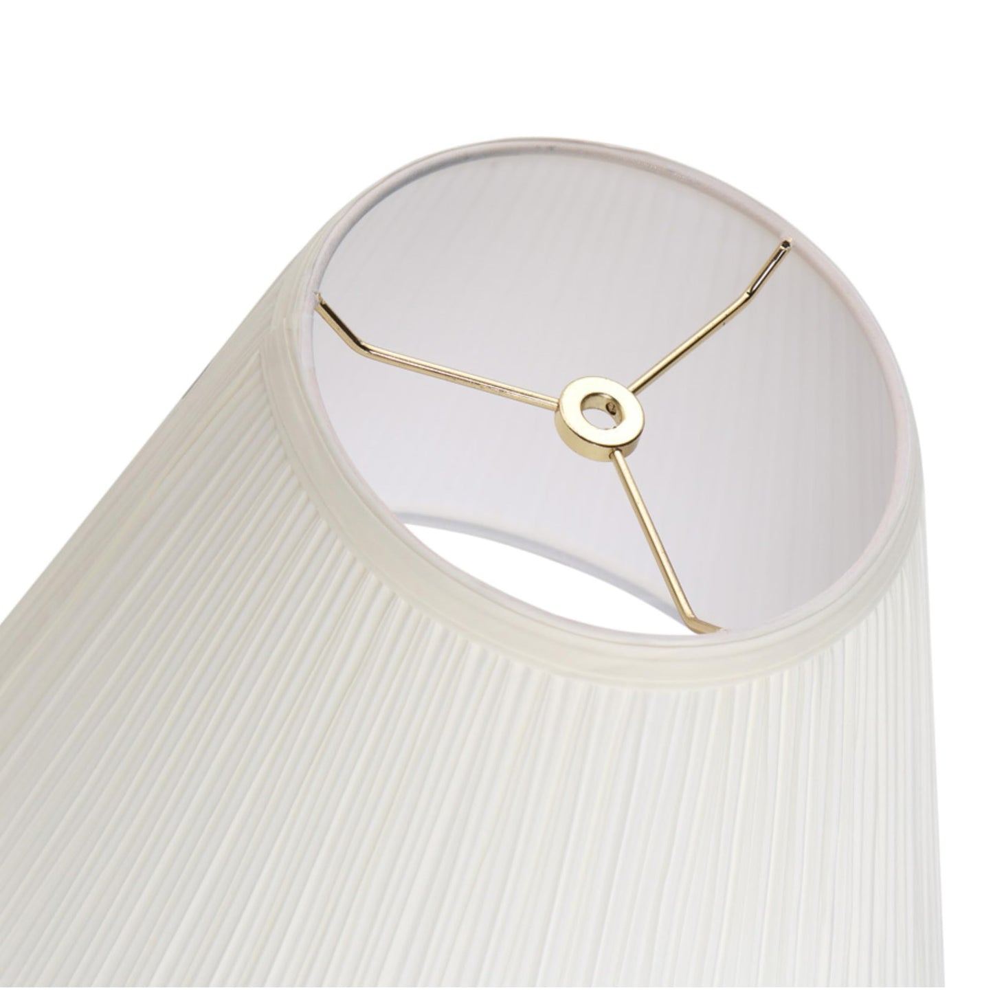 Aspen Creative 33055, Mushroom Pleated Off-White Spider Shade, 7" Top x 13" Bottom x 10" Slant