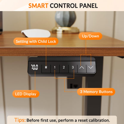 ELEGANT Electric Standing Desk 120x60cm, Height Adjustable Sit Stand Desk