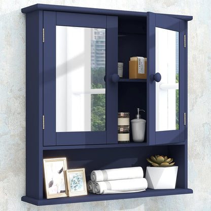 UYIHOME Mirror Cabinet, Bathroom Cabinet, Mirror Cabinet, Bathroom Cabinet, Hanging Wall Cabinet, Bathroom