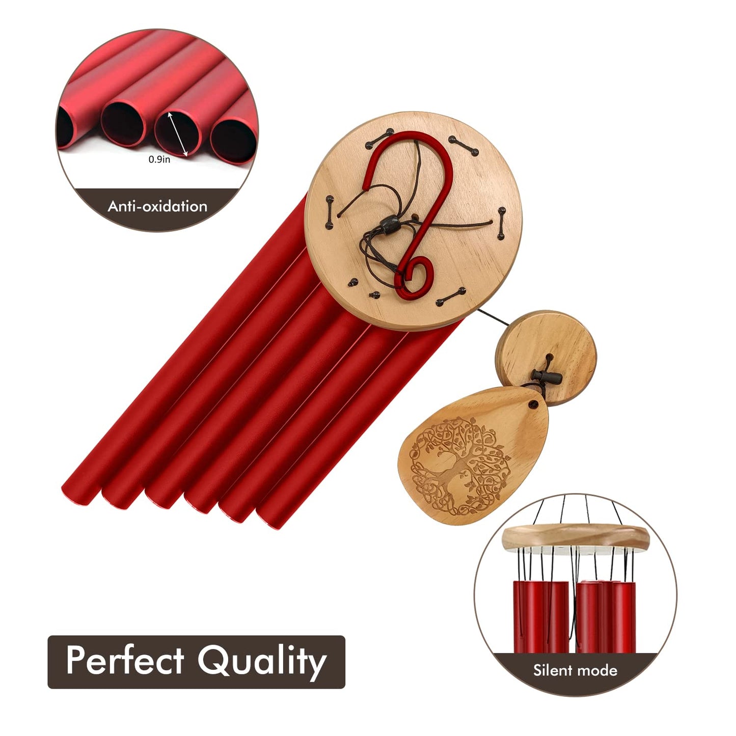 Astarin windchimes Outdoors with Engraved Lifetree?30 Inch Memorial Wind Chimes for Outside?Sympathy Wind Chime for Loved One,Outdoor Wind Chimes for