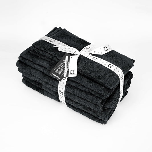 Luxury Nights 8 Piece & 4 Piece Towel Set - 2 Bath Towels, 2 Hand Towels and 4 Washcloths Cotton Hotel Quality Super Soft and Highly Absorbent (8,