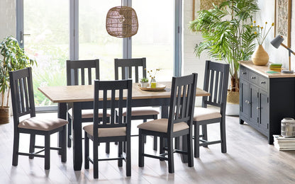 Julian Bowen Bordeaux Dining Chairs, Set of 2, Grey - H105 x W47 x D54cm