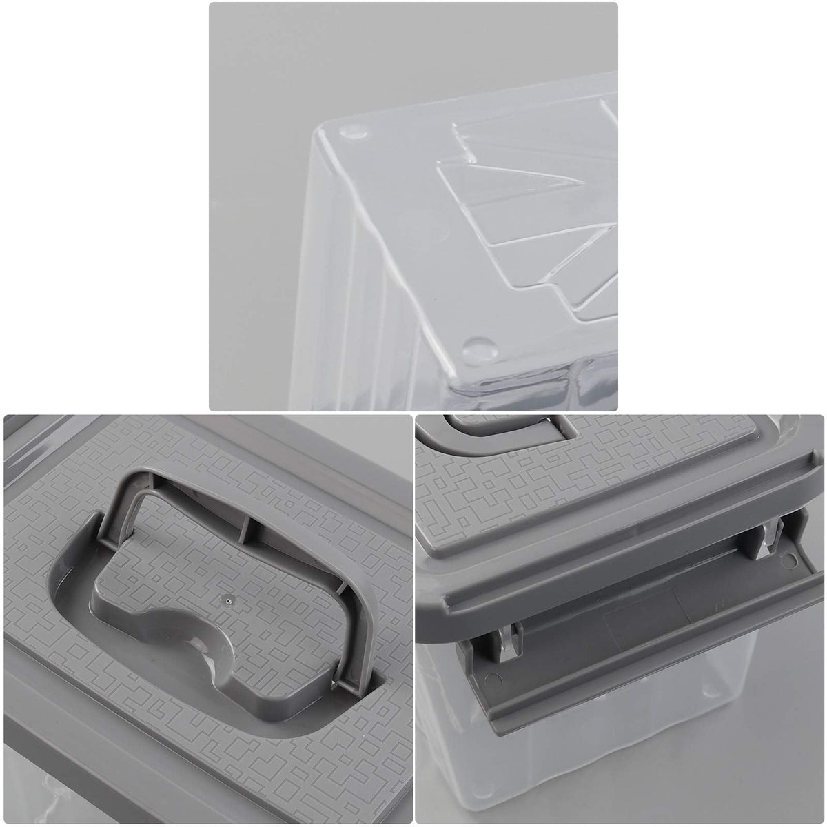Gitany 3 Liter Small Plastic Containers Set of 6, Clear Storage Boxes with Lids
