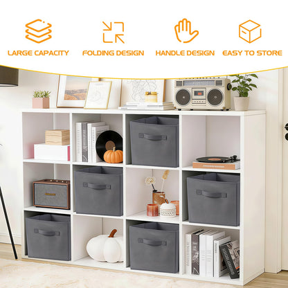 Resszo Cube Storage Boxes Set of 4, 27x27 Cubes with Handles