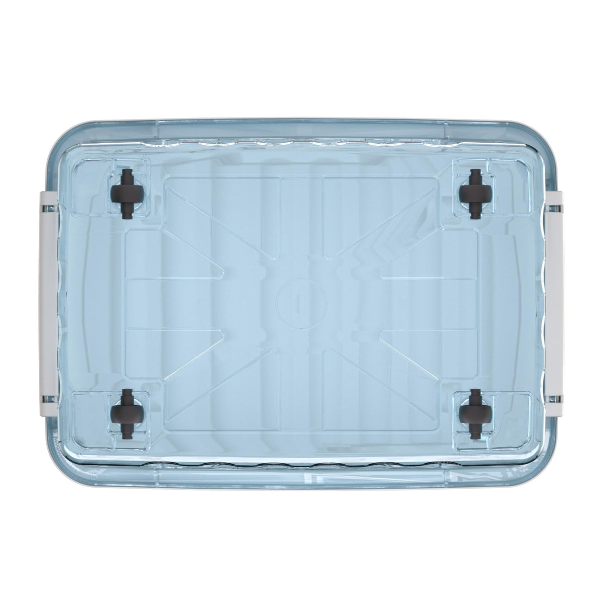 Cetomo 35L*4 Plastic Storage Boxes with Wheels, Lidded Storage Box with Secure Side Latches, PP Nestable and Stackable Clear Organizer for Home